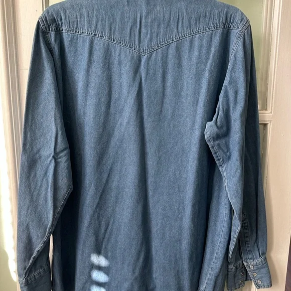 Western Blue Denim Shirt - Picture 2 of 4